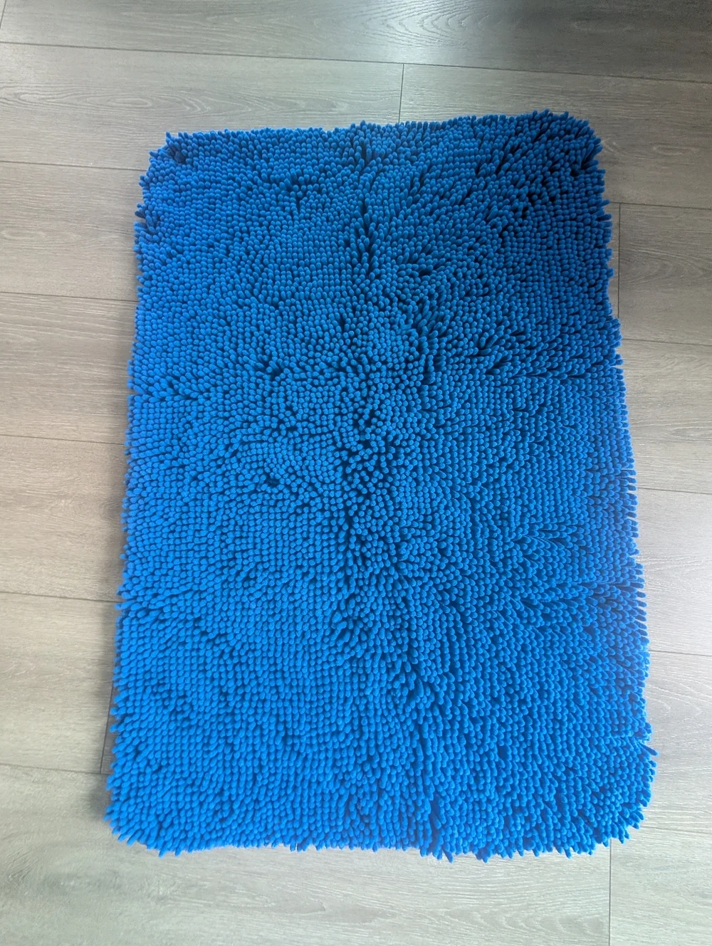 New Chenille Bath Mat - Blue